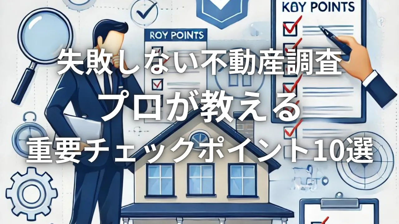 失敗しない不動産調査：プロが教える重要チェックポイント10選