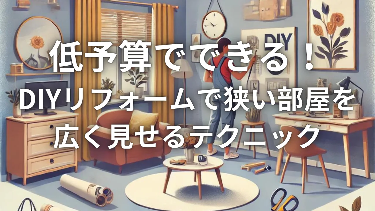 低予算でできる！DIYリフォームで狭い部屋を広く見せるテクニック