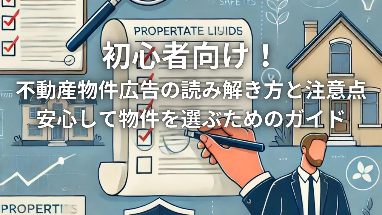 初心者向け！不動産物件広告の読み解き方と注意点：安心して物件を選ぶためのガイド