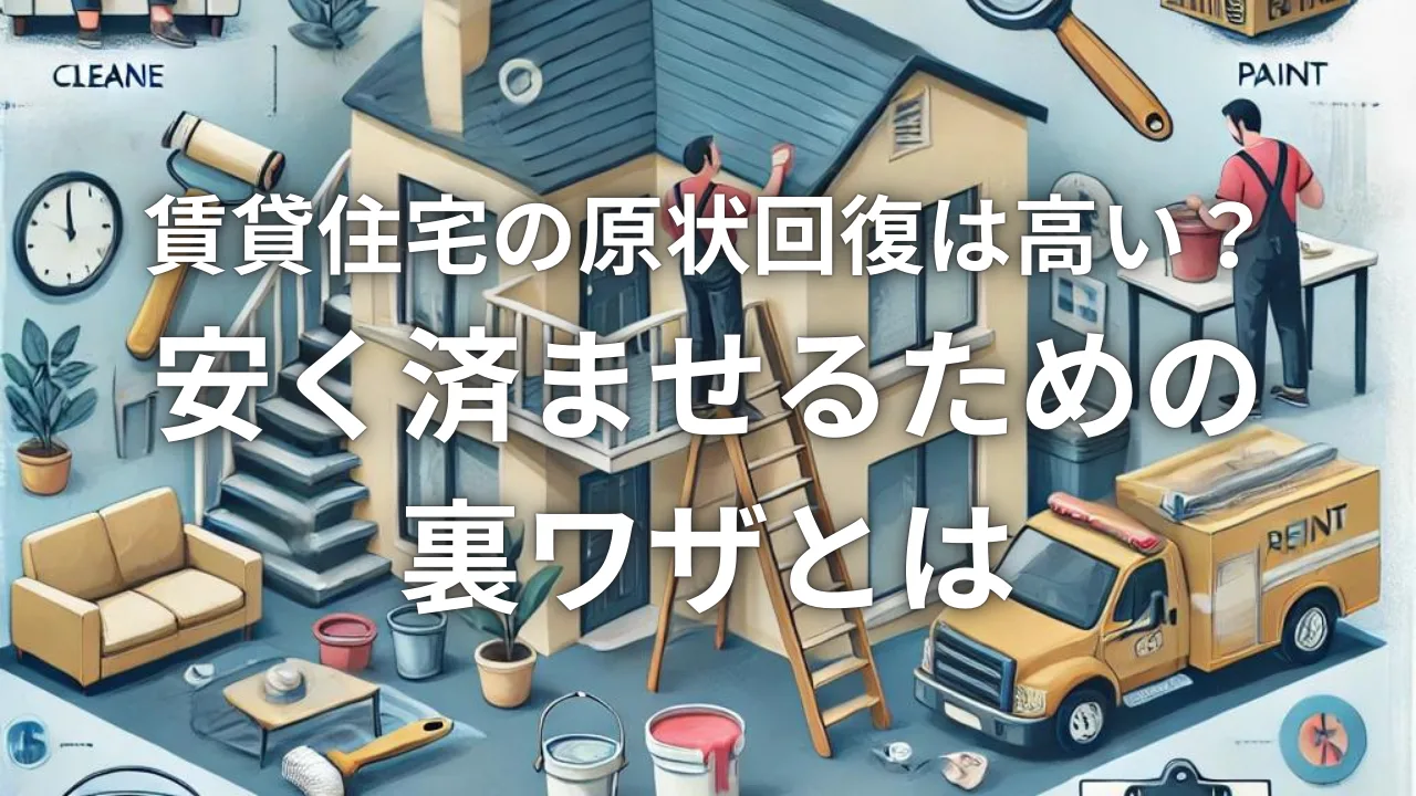 賃貸住宅の原状回復は高い？安く済ませるための裏ワザとは