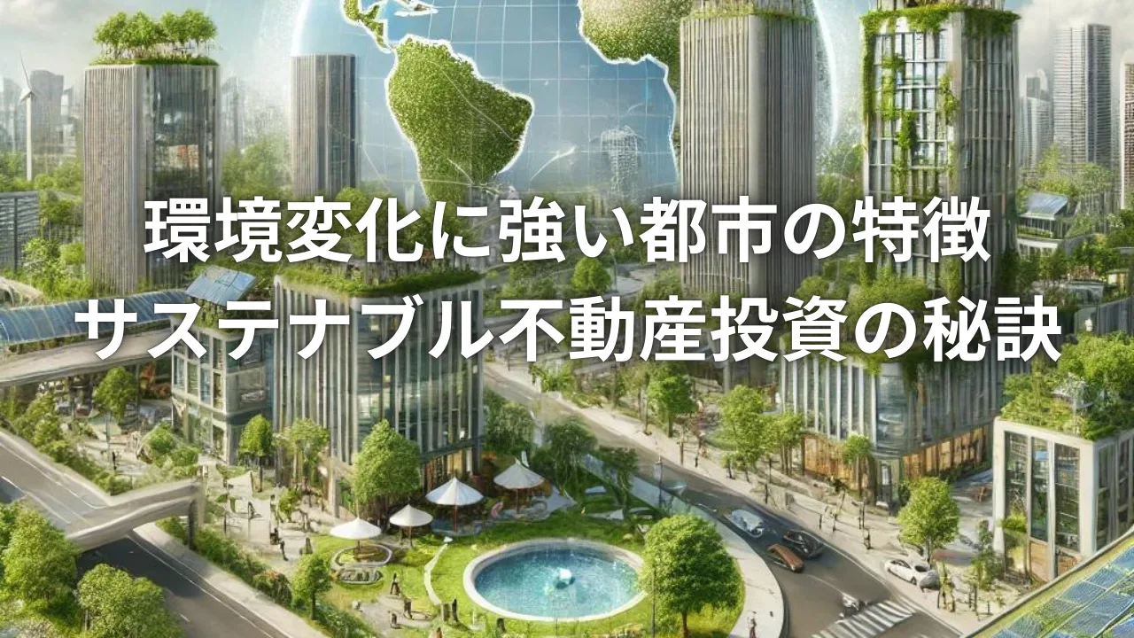 環境変化に強い都市の特徴：サステナブル不動産投資の秘訣