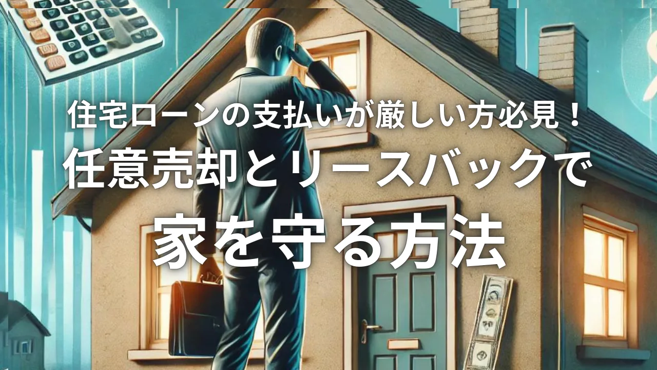 住宅ローンの支払いが厳しい方必見！任意売却とリースバックで家を守る方法