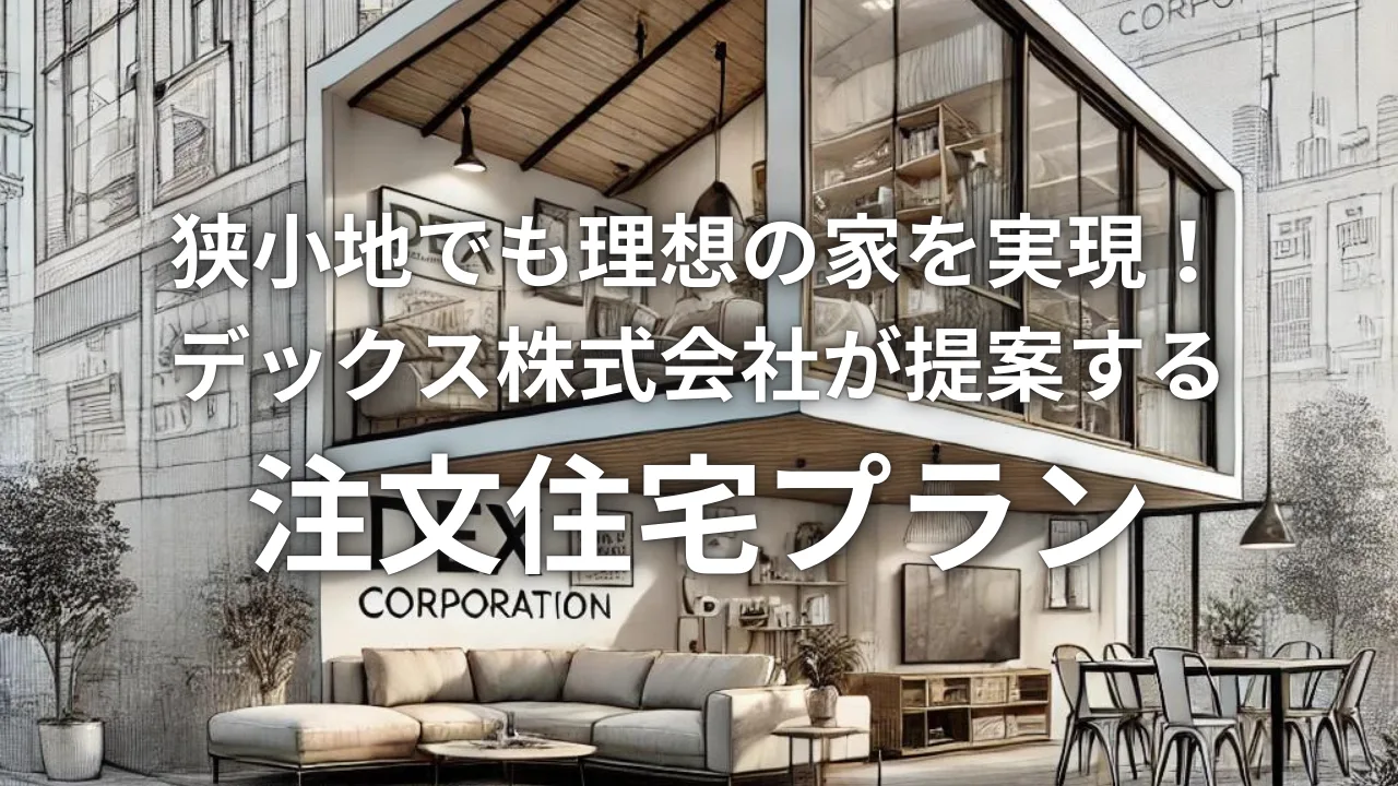 狭小地でも理想の家を実現！デックス株式会社が提案する注文住宅プラン