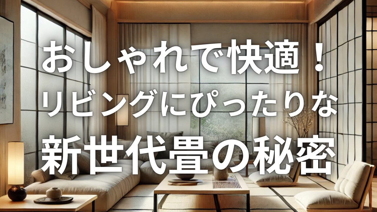 おしゃれで快適！リビングにぴったりな新世代畳の秘密