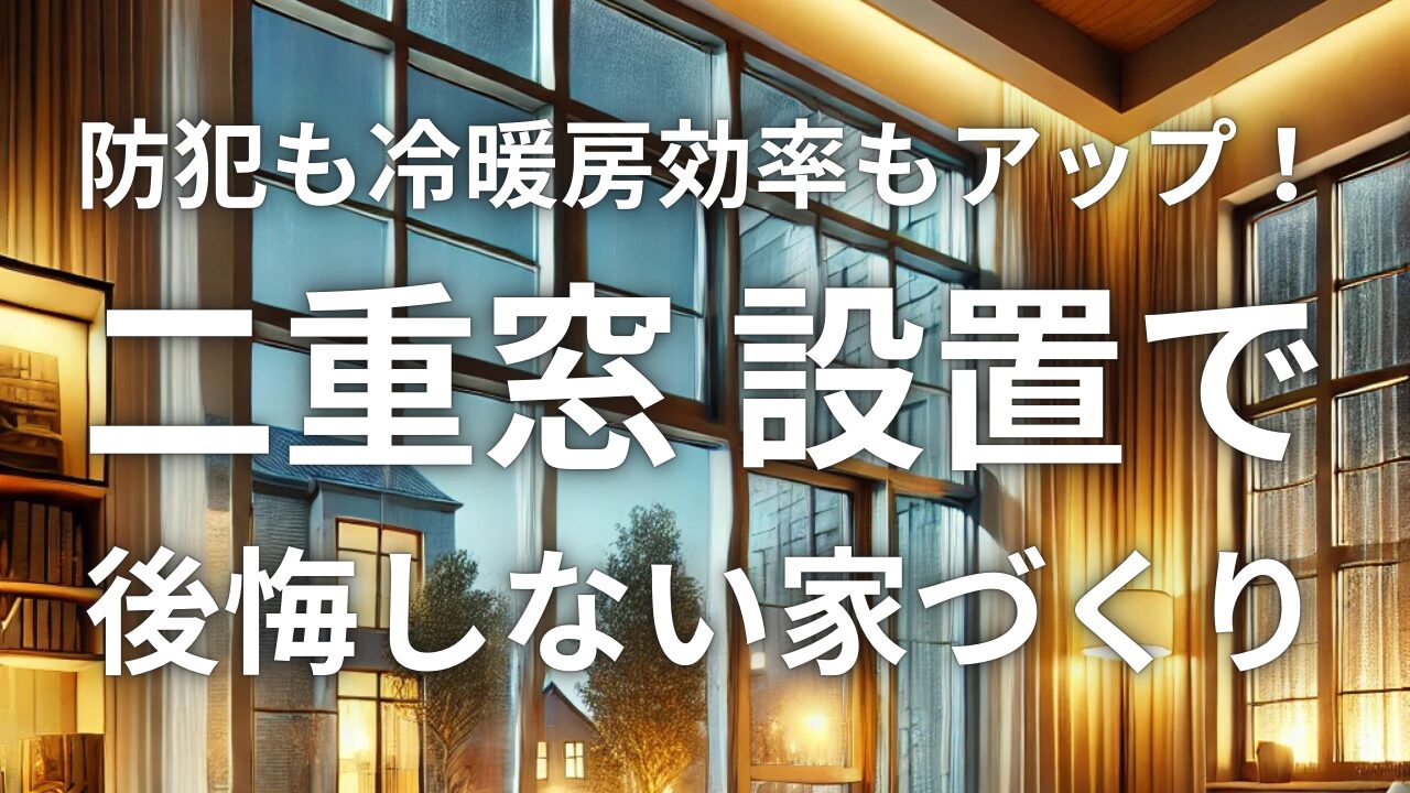 防犯も冷暖房効率もアップ！「二重窓」設置で後悔しない家づくり
