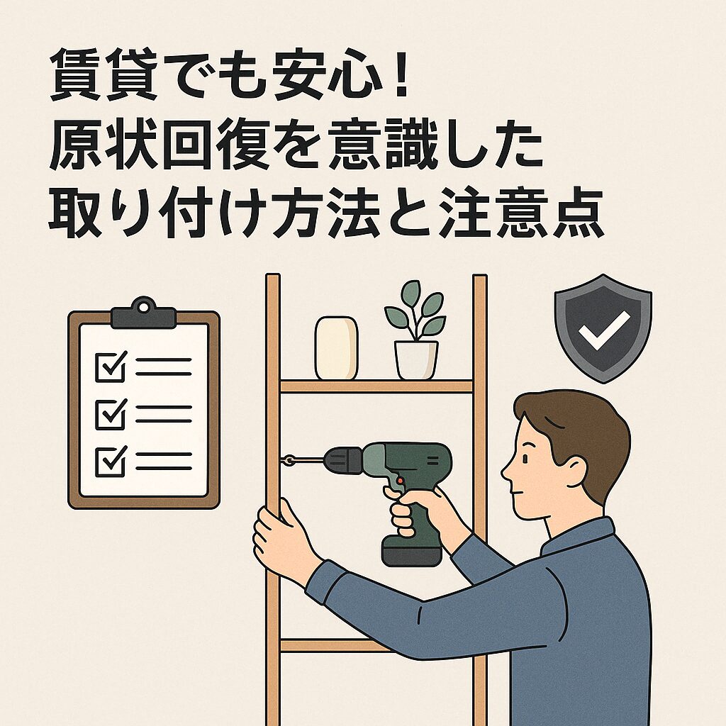 賃貸でも安心！原状回復を意識した取り付け方法と注意点
