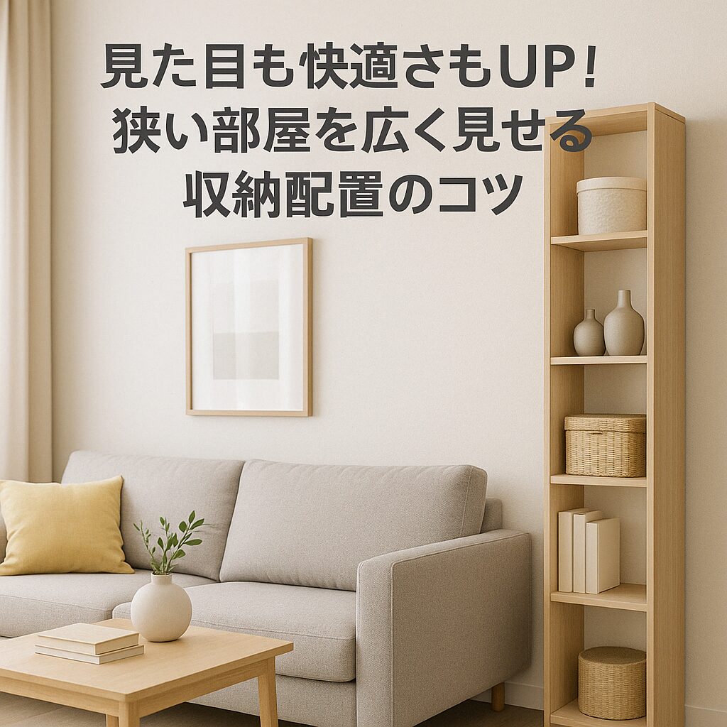 見た目も快適さもUP！狭い部屋を広く見せる収納配置のコツ