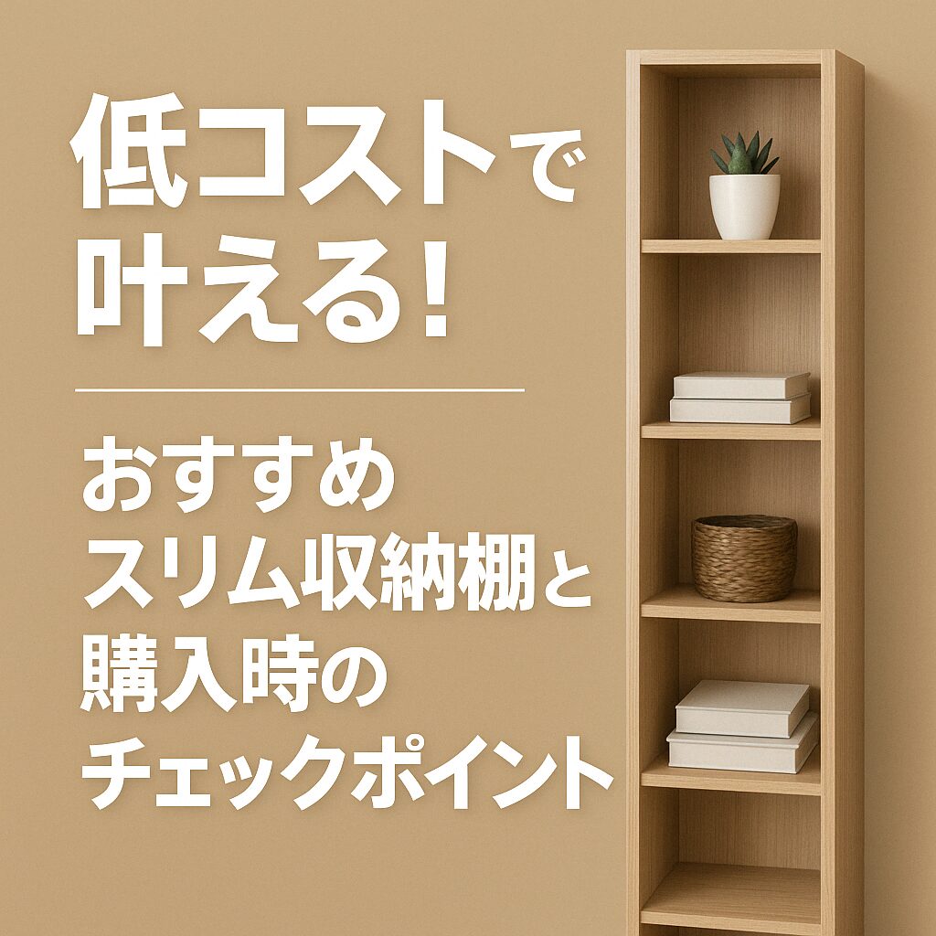 低コストで叶える！おすすめスリム収納棚と購入時のチェックポイント