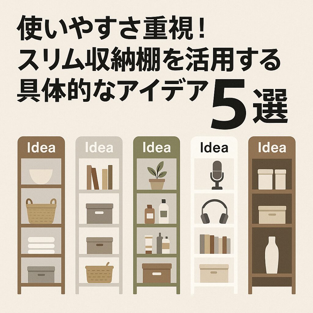 使いやすさ重視！スリム収納棚を活用する具体的なアイデア5選