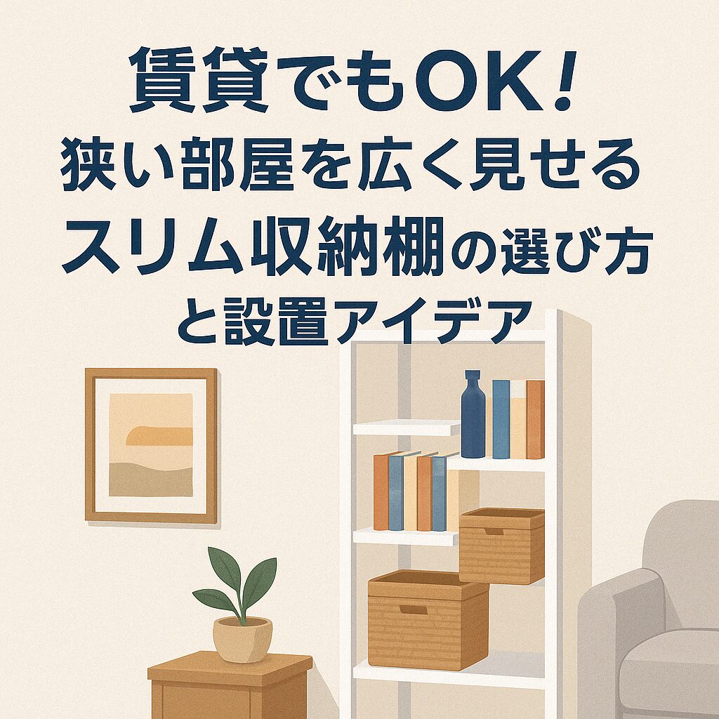 賃貸でもOK！狭い部屋を広く見せるスリム収納棚の選び方と設置アイデア