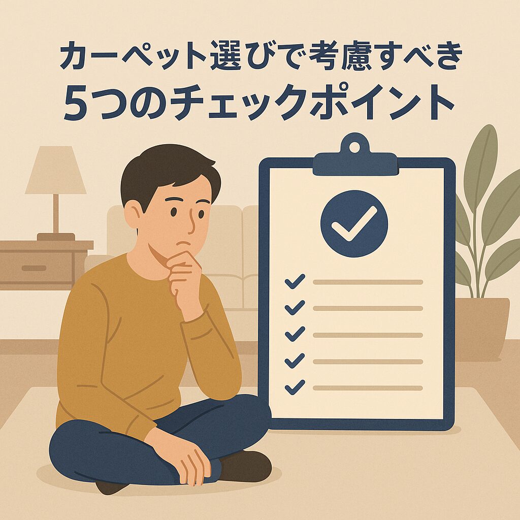 カーペット選びで考慮すべき5つのチェックポイント