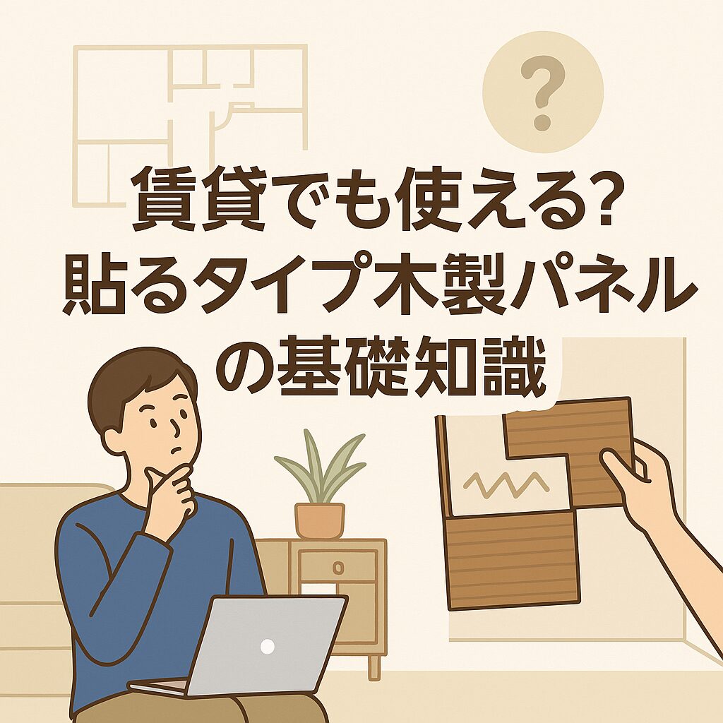 賃貸でも使える？貼るタイプ木製パネルの基礎知識