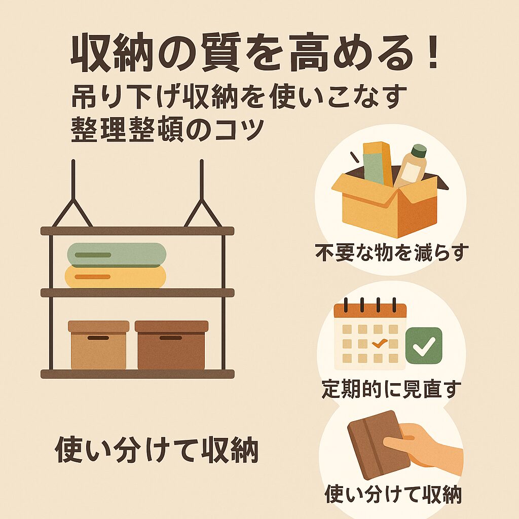 収納の質を高める！吊り下げ収納を使いこなす整理整頓のコツ