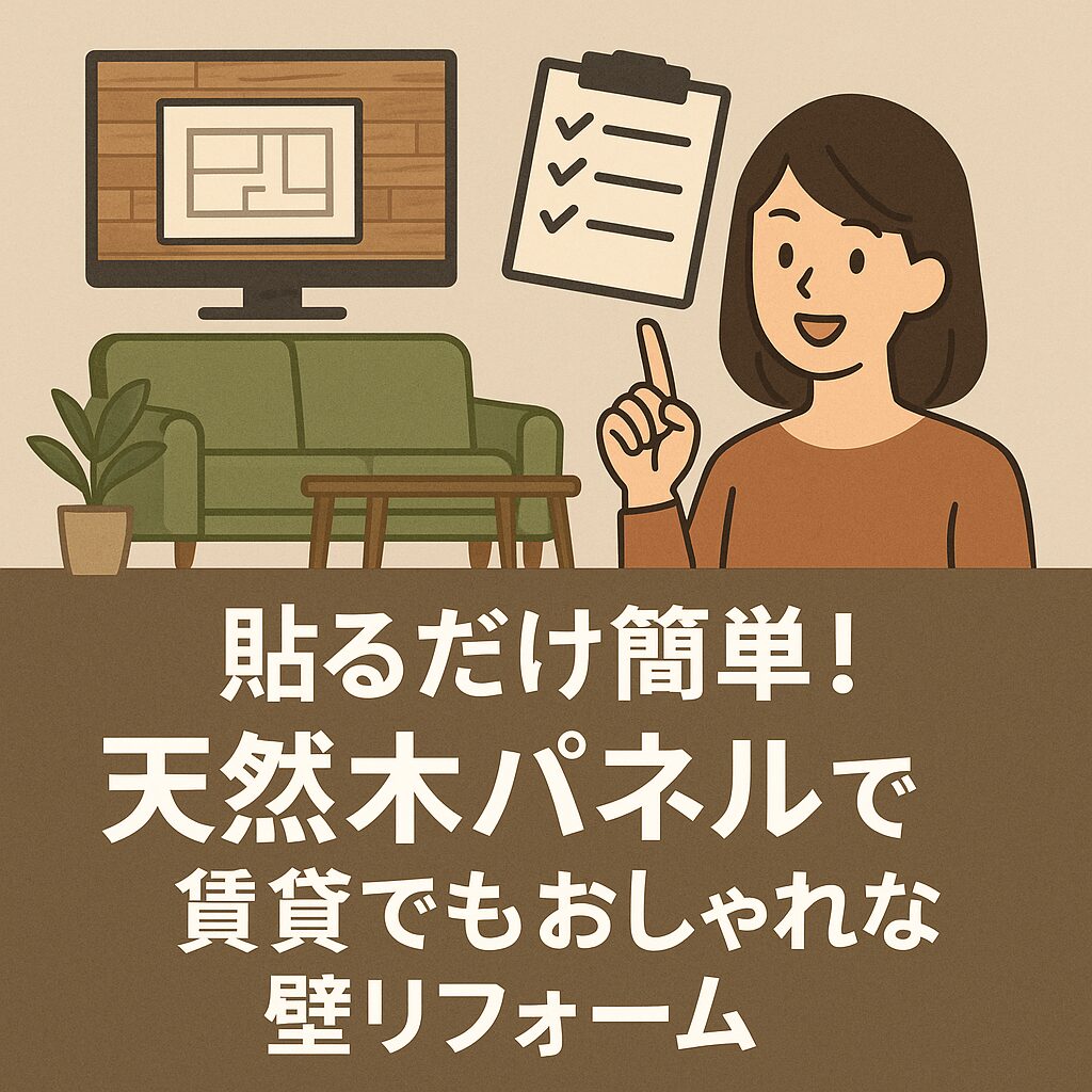 貼るだけ簡単！天然木パネルで賃貸でもおしゃれな壁リフォーム