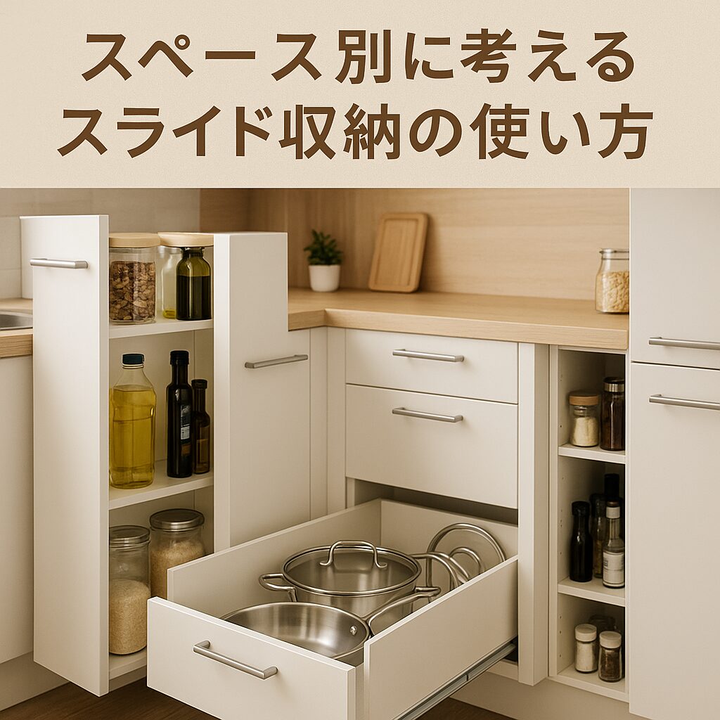 スペース別に考えるスライド収納の使い方