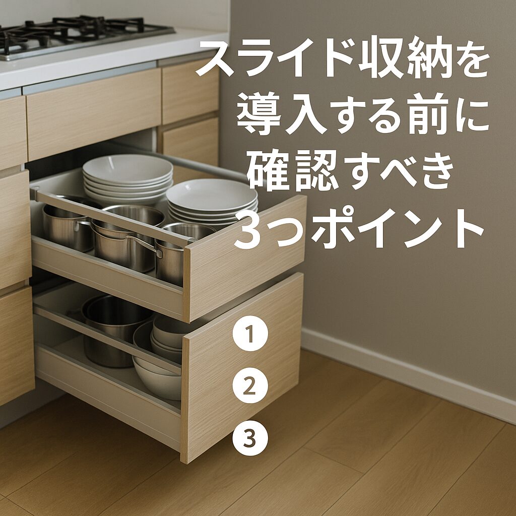 スライド収納を導入する前に確認すべき3つのポイント