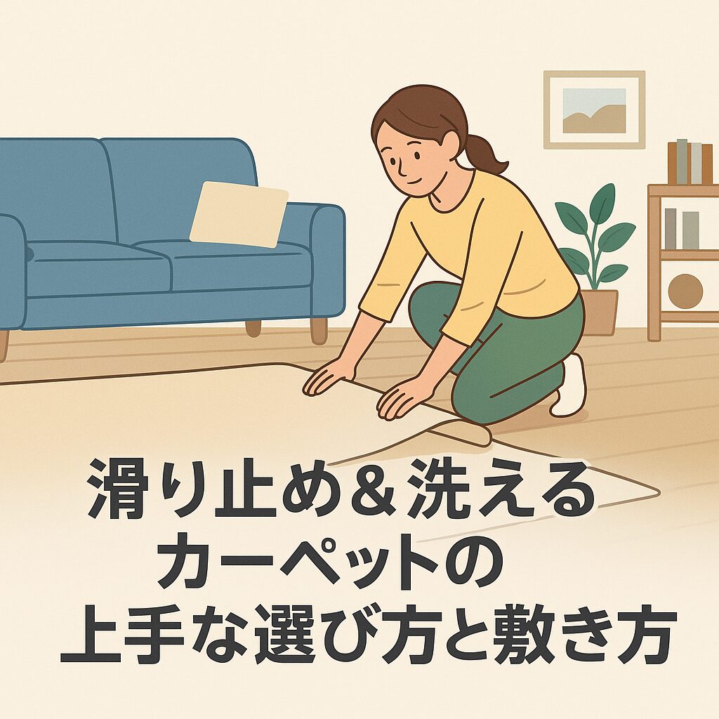 滑り止め＆洗えるカーペットの上手な選び方と敷き方