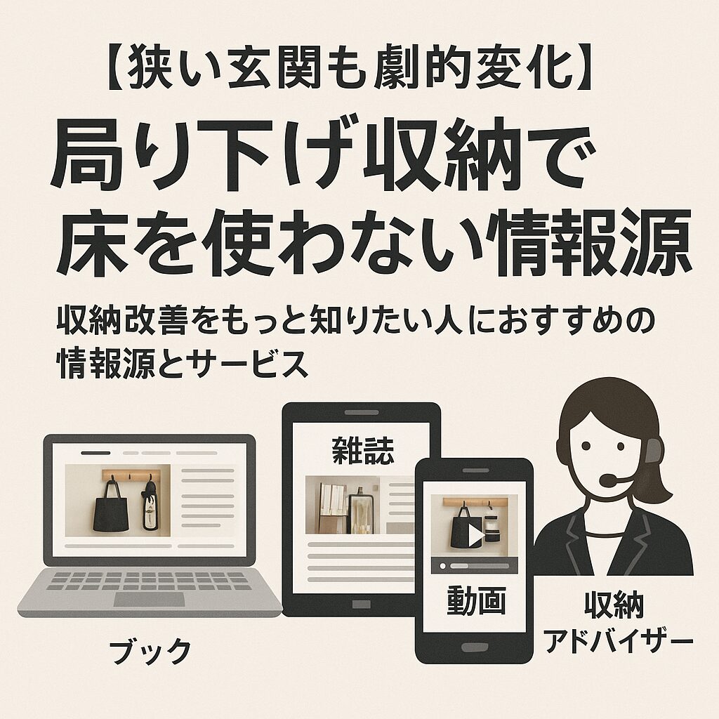 収納改善をもっと知りたい人におすすめの情報源とサービス