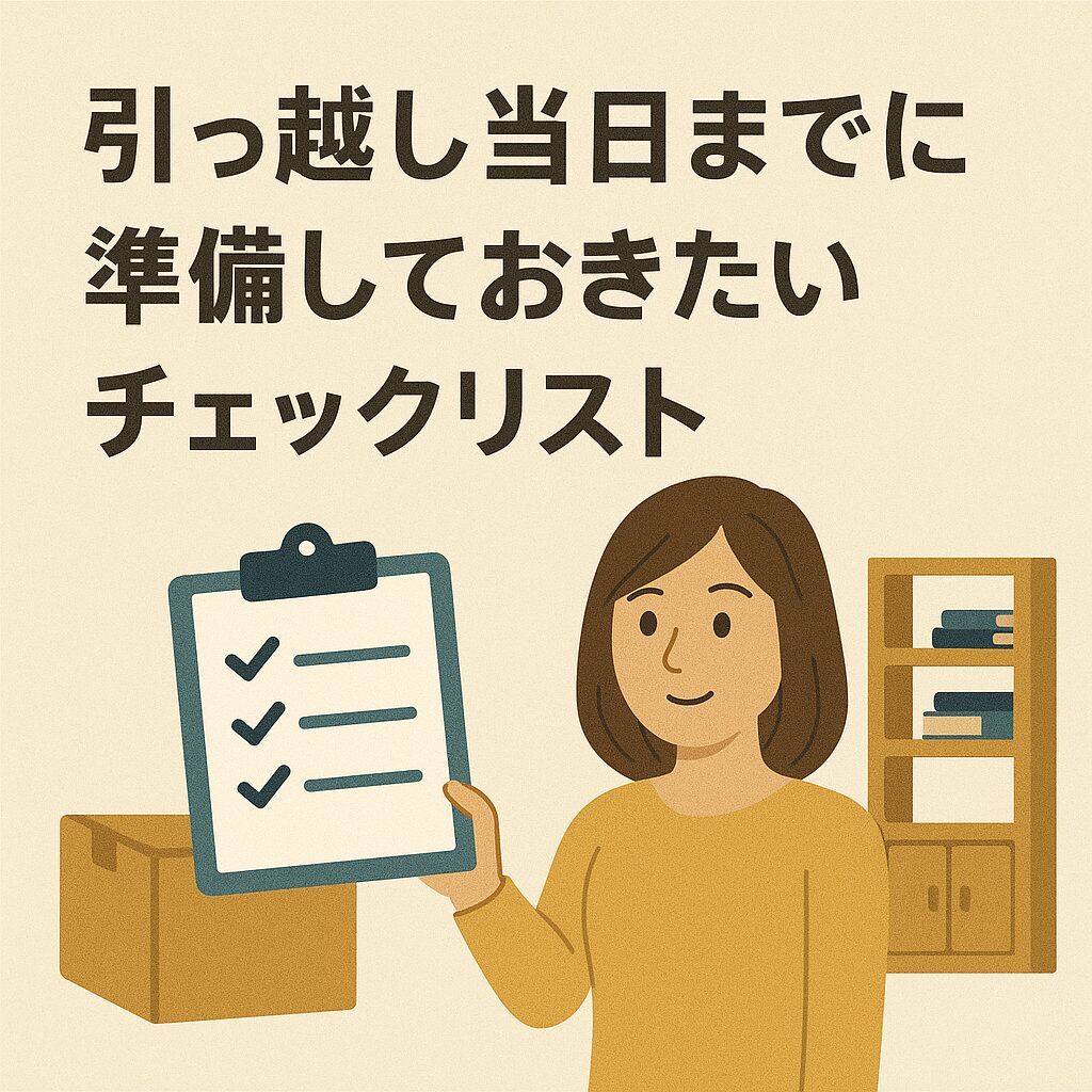 引っ越し当日までに準備しておきたいチェックリスト