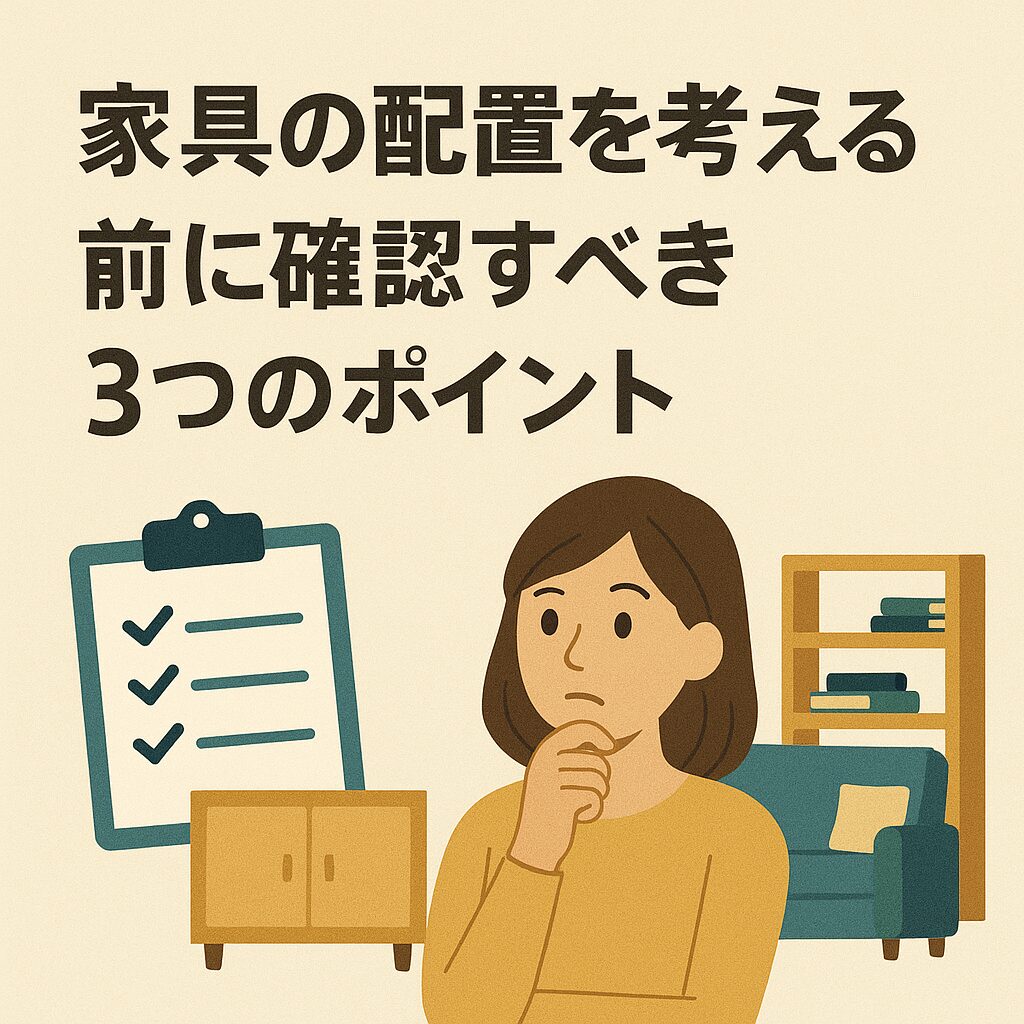 家具の配置を考える前に確認すべき3つのポイント