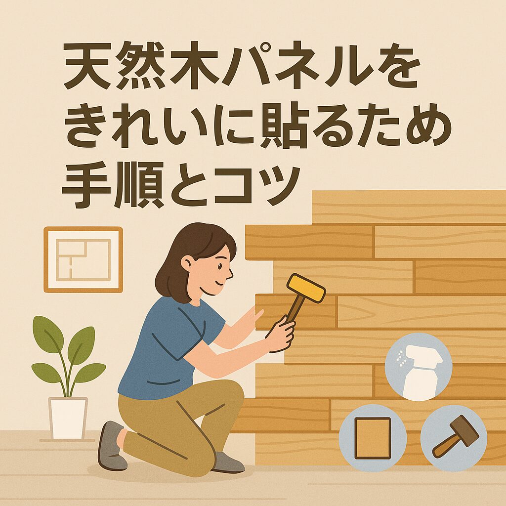 天然木パネルをきれいに貼るための手順とコツ