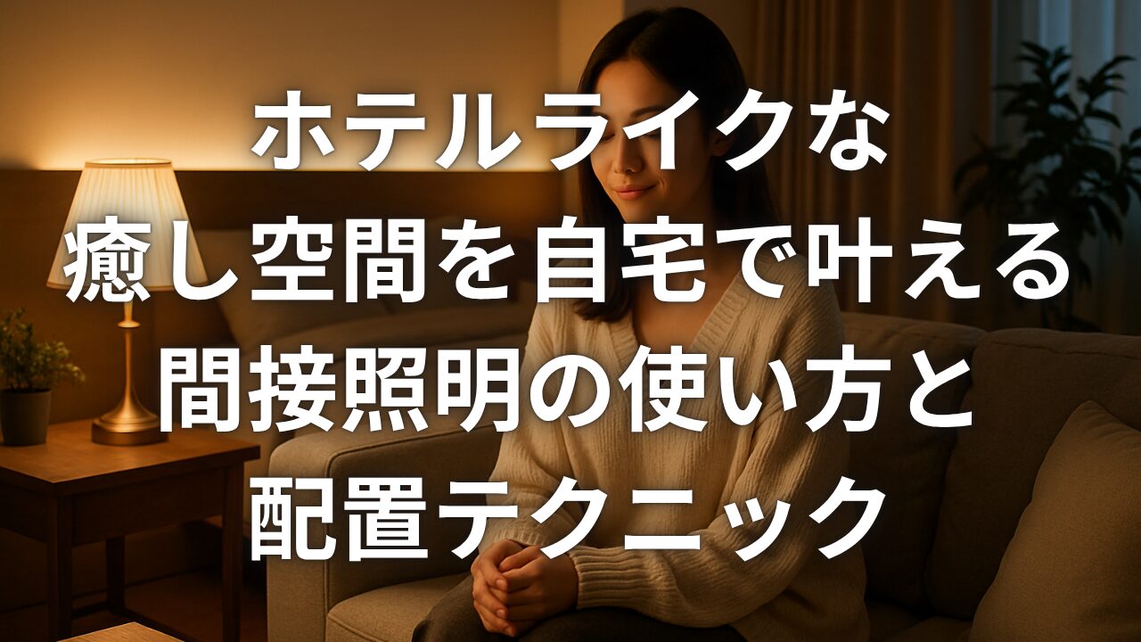 ホテルライクな癒し空間を自宅で叶える間接照明の使い方と配置テクニック