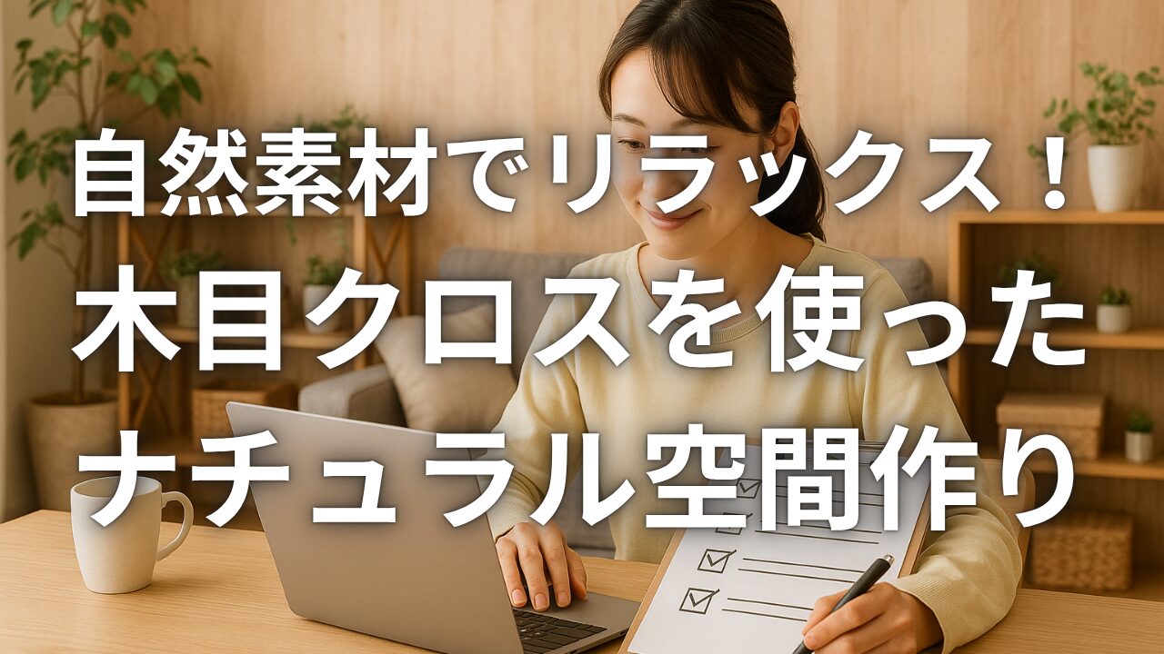 自然素材でリラックス！「木目クロス」を使ったナチュラル空間作り