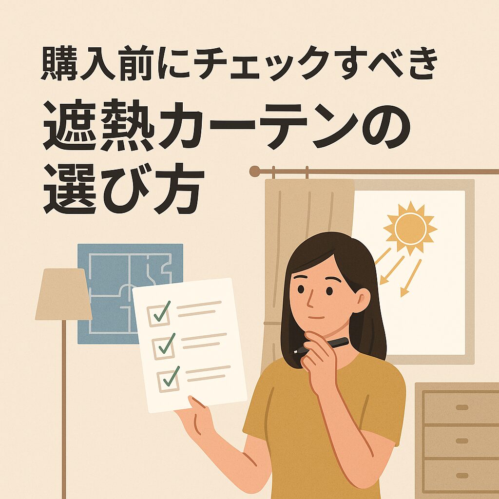 購入前にチェックすべき遮熱カーテンの選び方