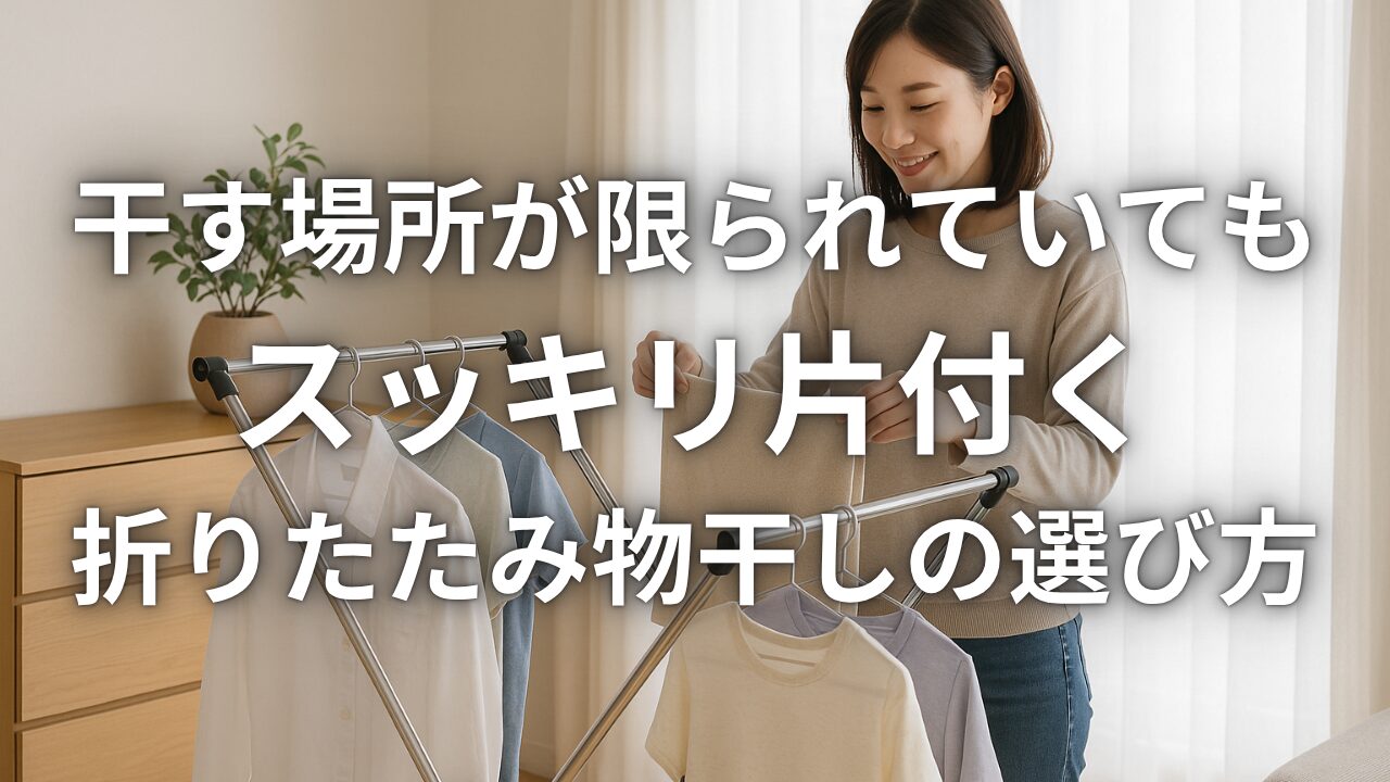 干す場所が限られていてもスッキリ片付く折りたたみ物干しの選び方