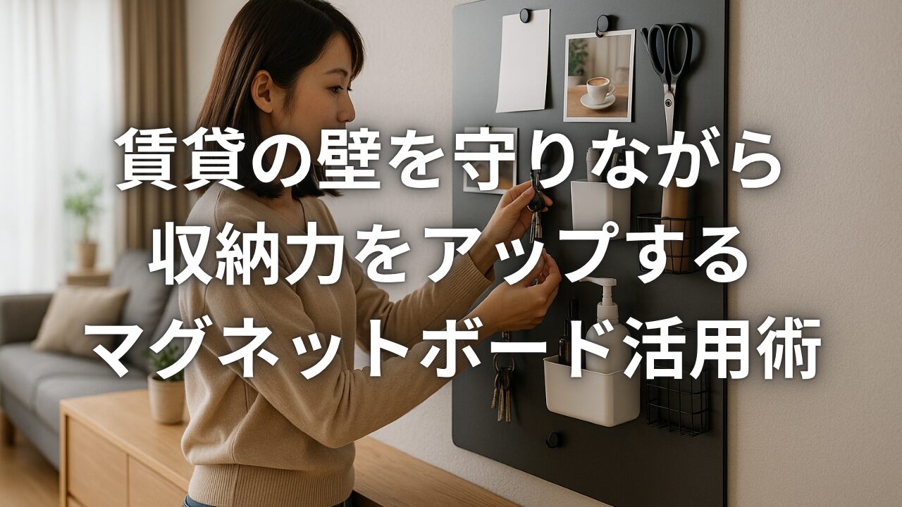 賃貸の壁を守りながら収納力をアップするマグネットボード活用術