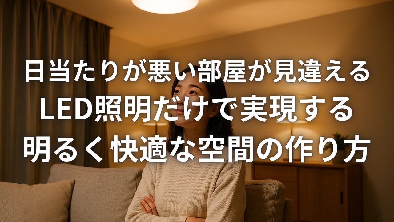 日当たりが悪い部屋が見違えるLED照明だけで実現する明るく快適な空間の作り方
