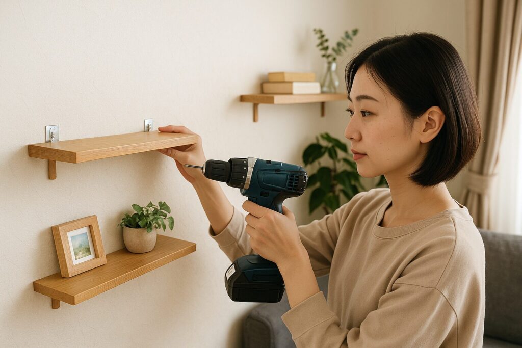 賃貸で使えるウォールシェルフの具体的な取り付け方法