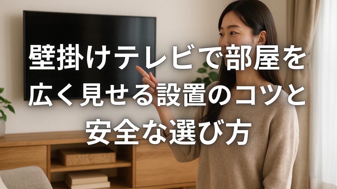 壁掛けテレビで部屋を広く見せる設置のコツと安全な選び方