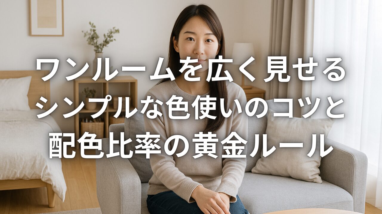 ワンルームを広く見せるシンプルな色使いのコツと配色比率の黄金ルール