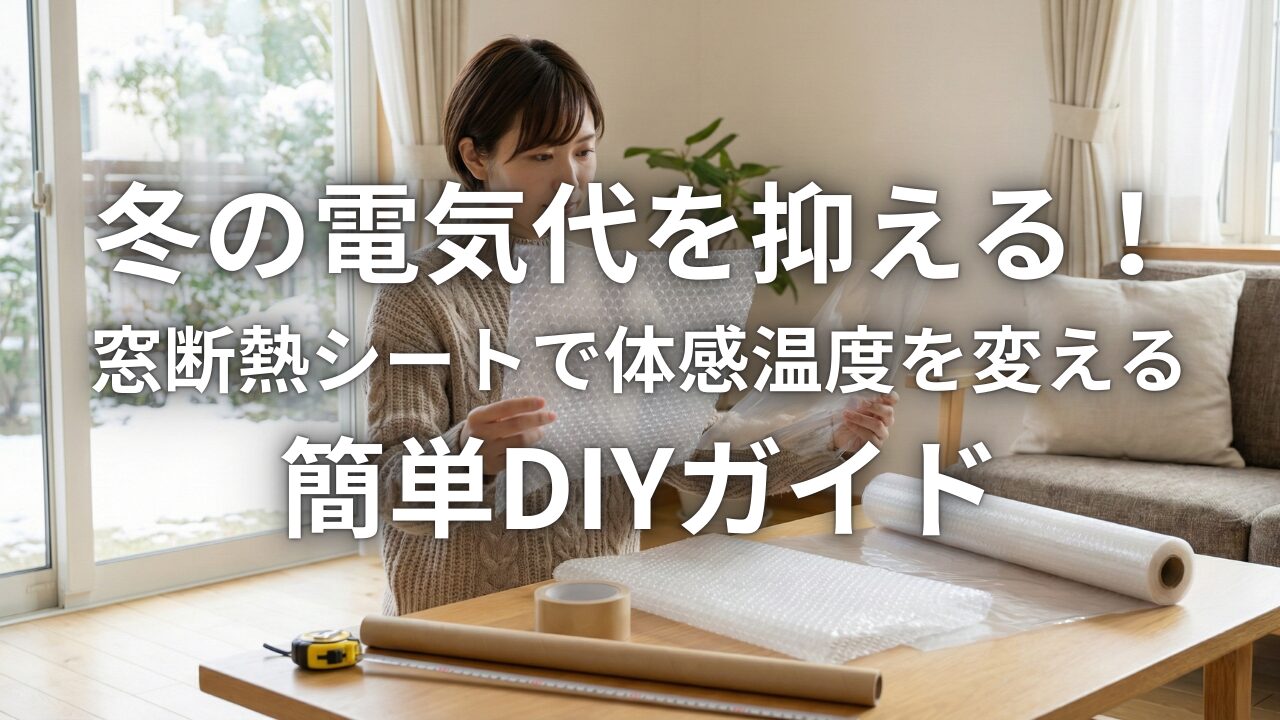 窓,断熱,シート,冷気,結露,電気代,節約,寒さ対策,DIY,プチプチ,熱割れ,賃貸,貼り方