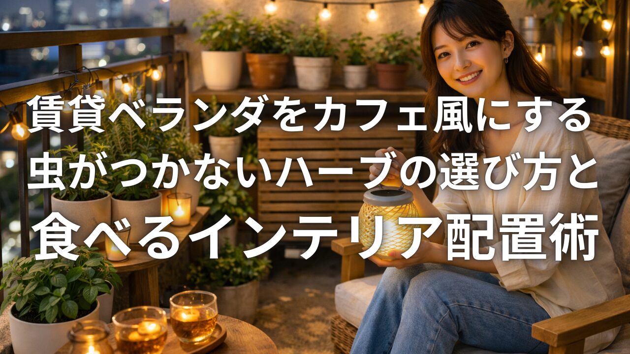 賃貸ベランダをカフェ風にする 虫がつかないハーブの選び方と食べるインテリア配置術