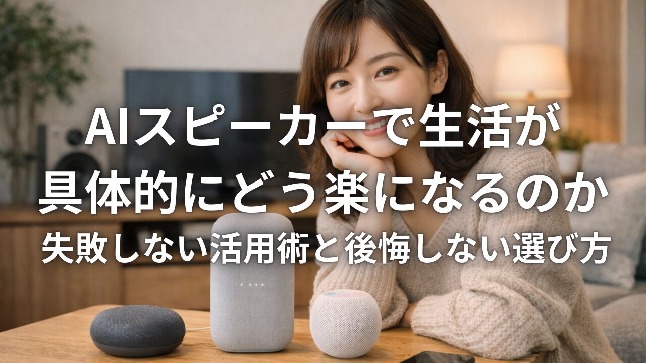 AIスピーカー,スマートスピーカー,スマートホーム,Alexa,GoogleNest,HomePod,時短,家事,ライフハック,IoT,使い方,選び方,Wi-Fi,ルーティン