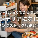 隙間10〜15cmでできる防災備蓄！インテリアになじむローリングストック収納と回し方