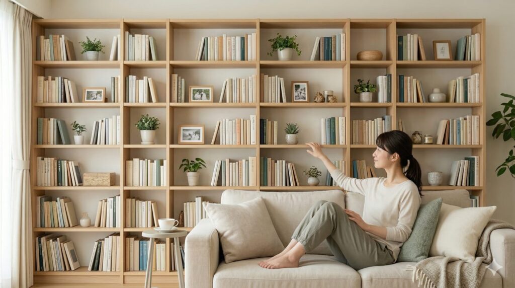 圧迫感を出さない壁一面の本棚レイアウトのコツ