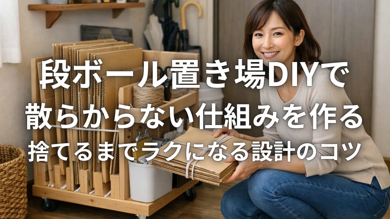 段ボール置き場DIYで散らからない仕組みを作る 捨てるまでラクになる設計のコツ