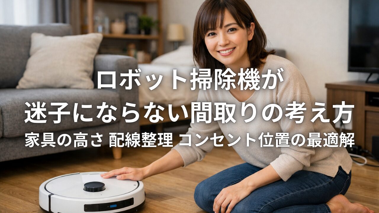 ロボット掃除機が迷子にならない間取りの考え方 家具の高さ 配線整理 コンセント位置の最適解