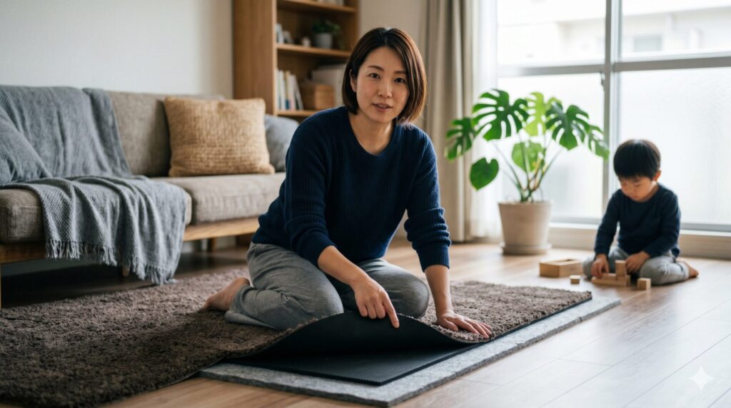 防音マットが効かない理由とは 足音が下の階に響く原因を解説