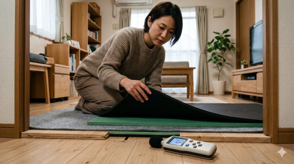 防音マットや遮音シートを重ねても効果が出ない物理的な要因