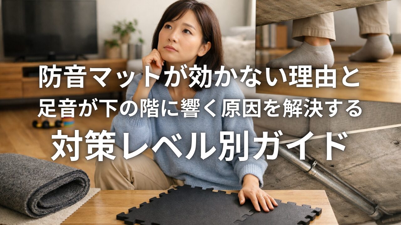防音マットが効かない理由と足音が下の階に響く原因を解決する対策レベル別ガイド