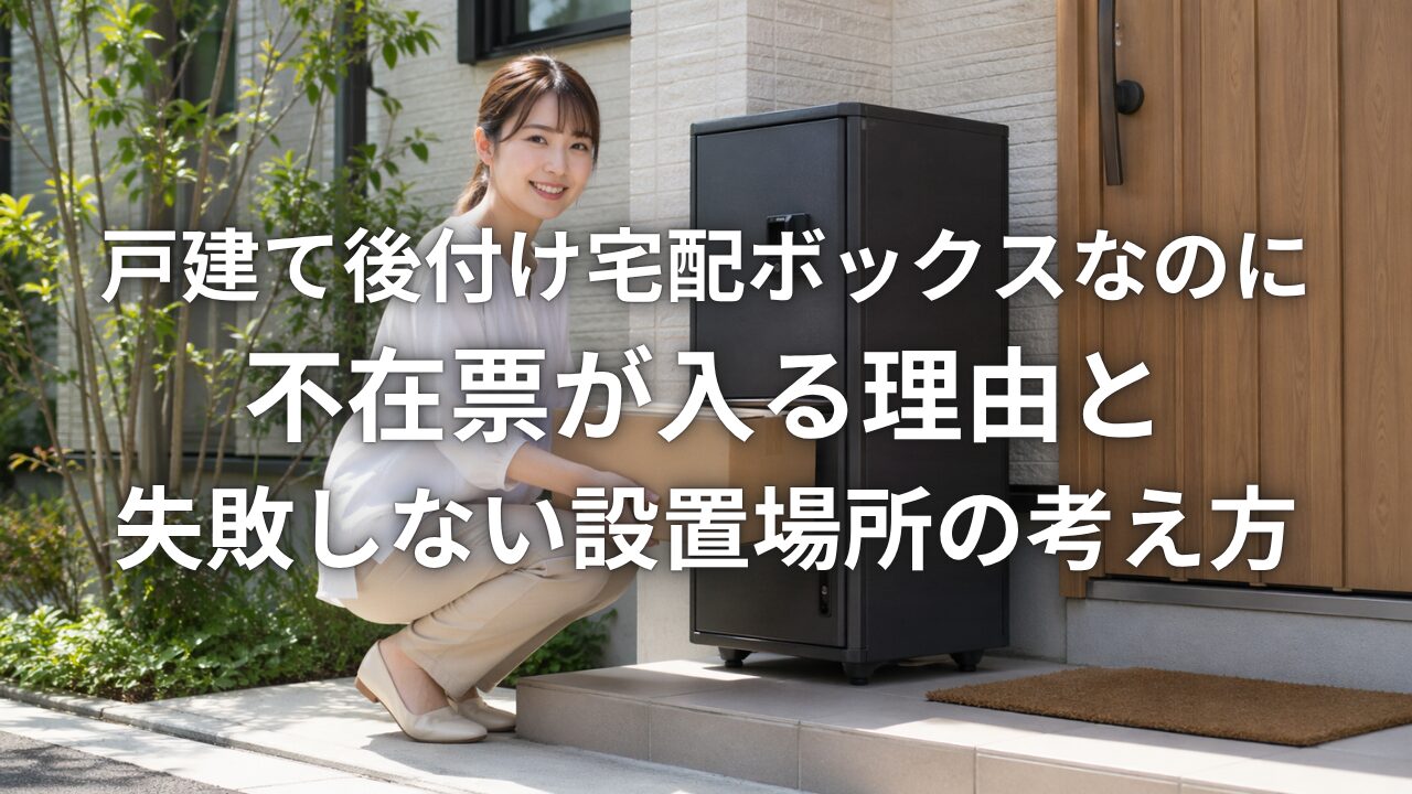 戸建て後付け宅配ボックスなのに不在票が入る理由と失敗しない設置場所の考え方