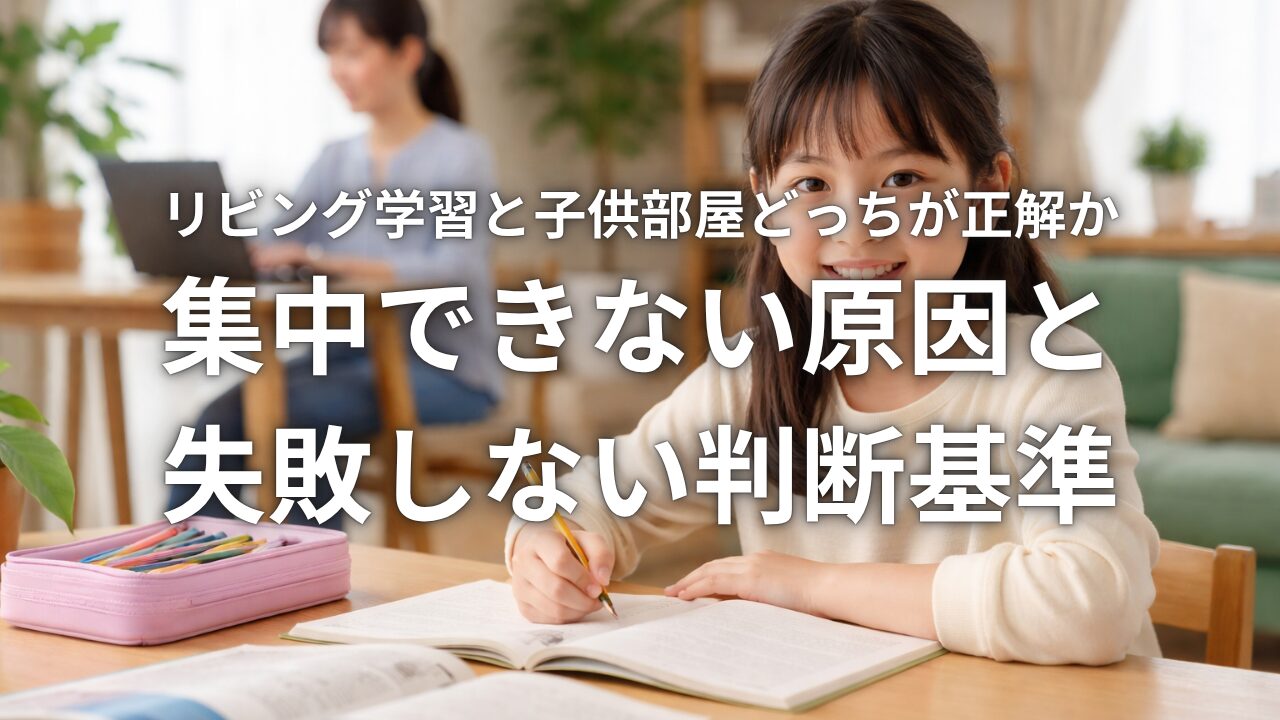 リビング学習と子供部屋どっちが正解か集中できない原因と失敗しない判断基準