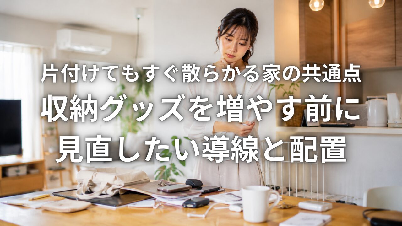片付けてもすぐ散らかる家の共通点｜収納グッズを増やす前に見直したい導線と配置
