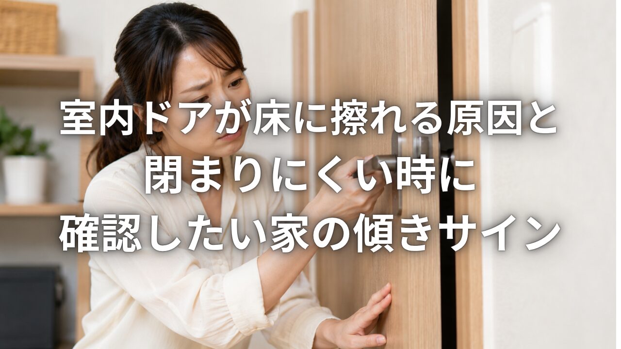 室内ドアが床に擦れる原因と閉まりにくい時に確認したい家の傾きサイン