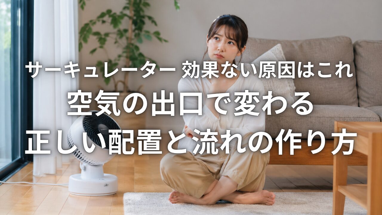 サーキュレーター 効果ない原因はこれ 空気の出口で変わる正しい配置と流れの作り方