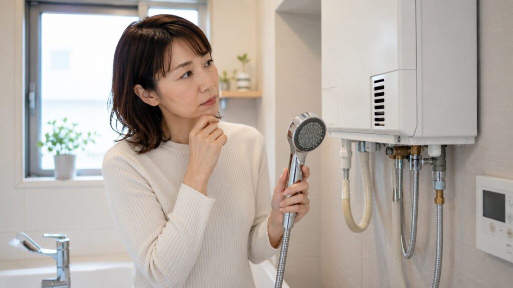 水圧と流量の違いと給湯方式による影響